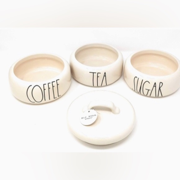 RAE DUNN ceramic stackable for coffee and sugar and … - Picture 2 of 2